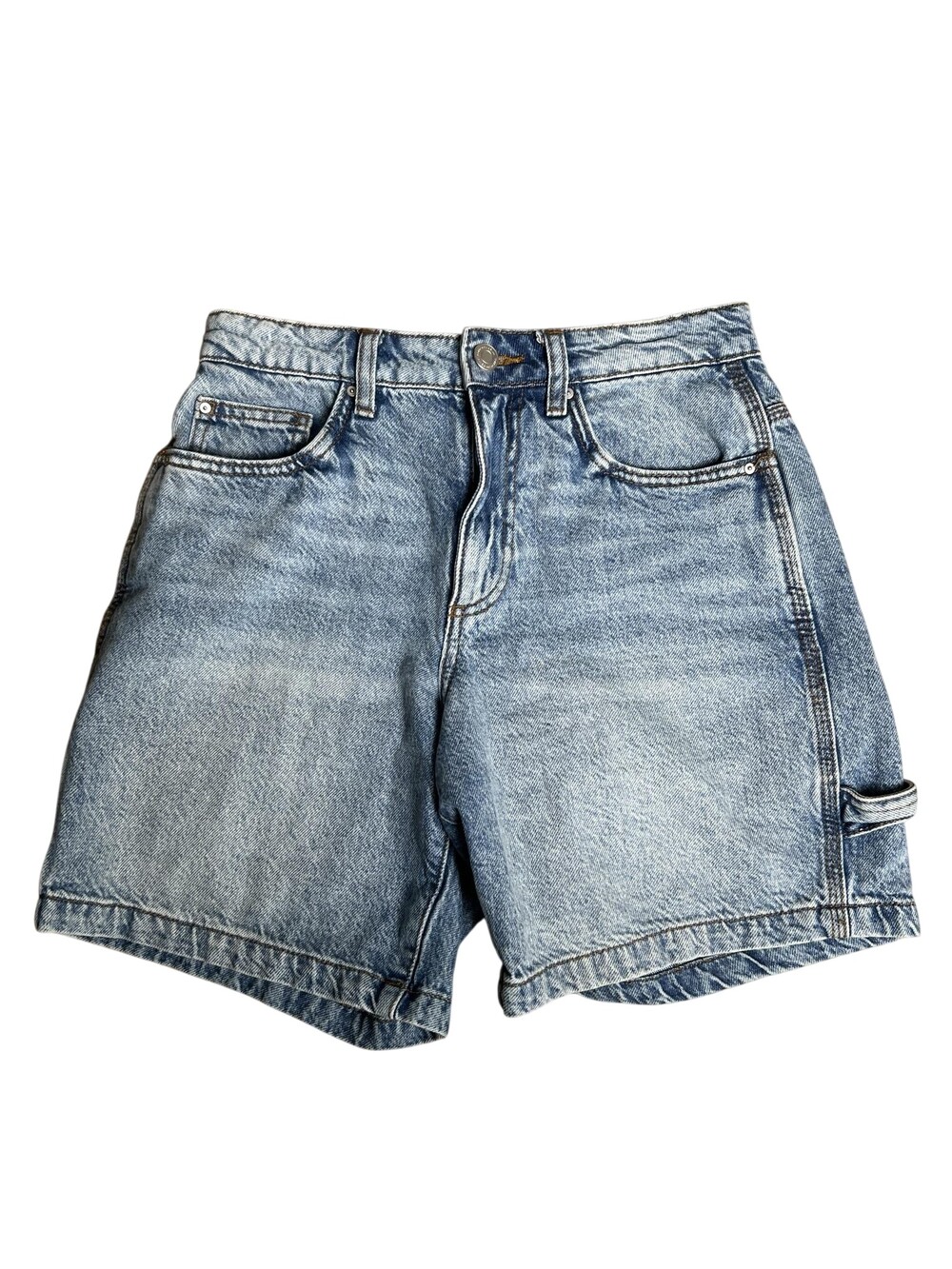 Cotton On Shorts Womens 24 Blue Utility Relaxed Denim 5-Pocket Summer Casual